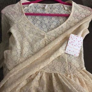 Free People Lace Nude Dress